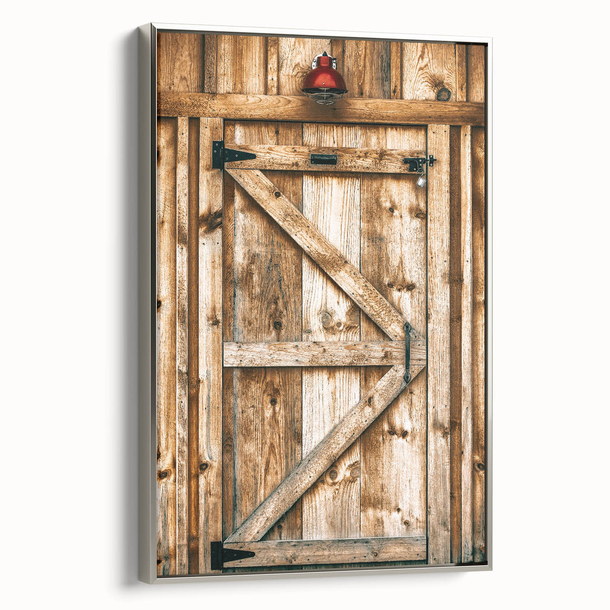 Rustic Farmhouse Wall Art - Vintage Wooden Barn Door Print