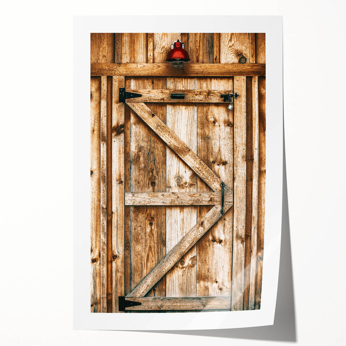 Rustic Farmhouse Wall Art - Vintage Wooden Barn Door Print