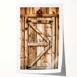 Rustic Farmhouse Wall Art - Vintage Wooden Barn Door Print