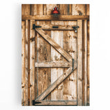 Rustic Farmhouse Wall Art - Vintage Wooden Barn Door Print