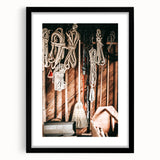 Vintage Farmhouse Wall Art - Rustic Rope and Tools in Country Shed