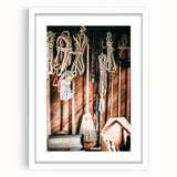 Vintage Farmhouse Wall Art - Rustic Rope and Tools in Country Shed