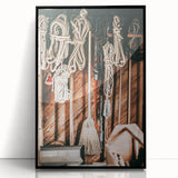 Vintage Farmhouse Wall Art - Rustic Rope and Tools in Country Shed