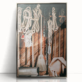 Vintage Farmhouse Wall Art - Rustic Rope and Tools in Country Shed