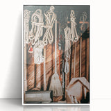 Vintage Farmhouse Wall Art - Rustic Rope and Tools in Country Shed
