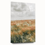 Farmhouse Wall Art - Tranquil Open Field with Soft Clouds Print