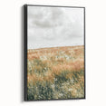 Farmhouse Wall Art - Tranquil Open Field with Soft Clouds Print