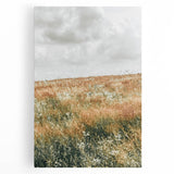 Farmhouse Wall Art - Tranquil Open Field with Soft Clouds Print