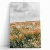 Farmhouse Wall Art - Tranquil Open Field with Soft Clouds Print