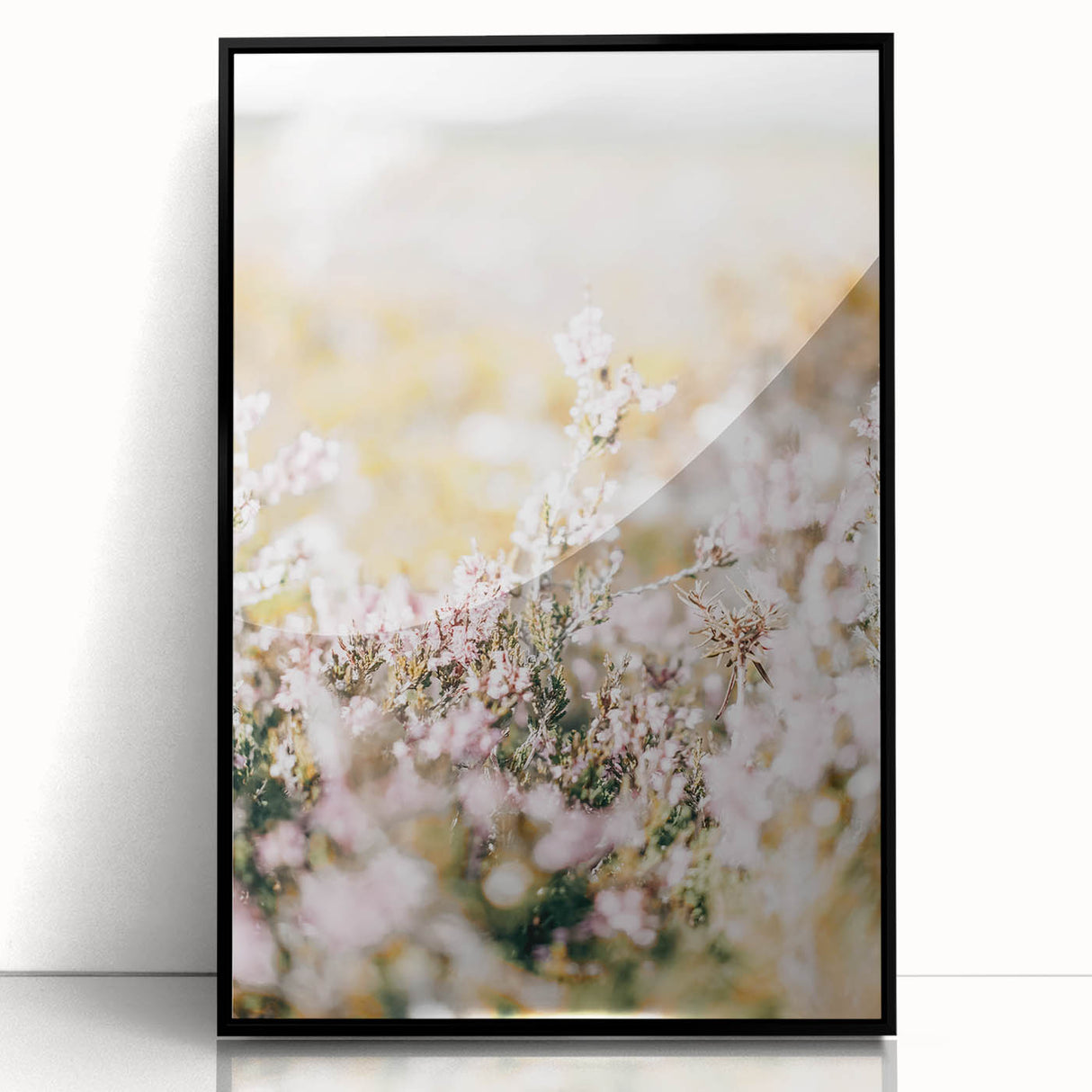 Farmhouse Wall Art - Soft Floral Meadow with Vintage Rustic Charm