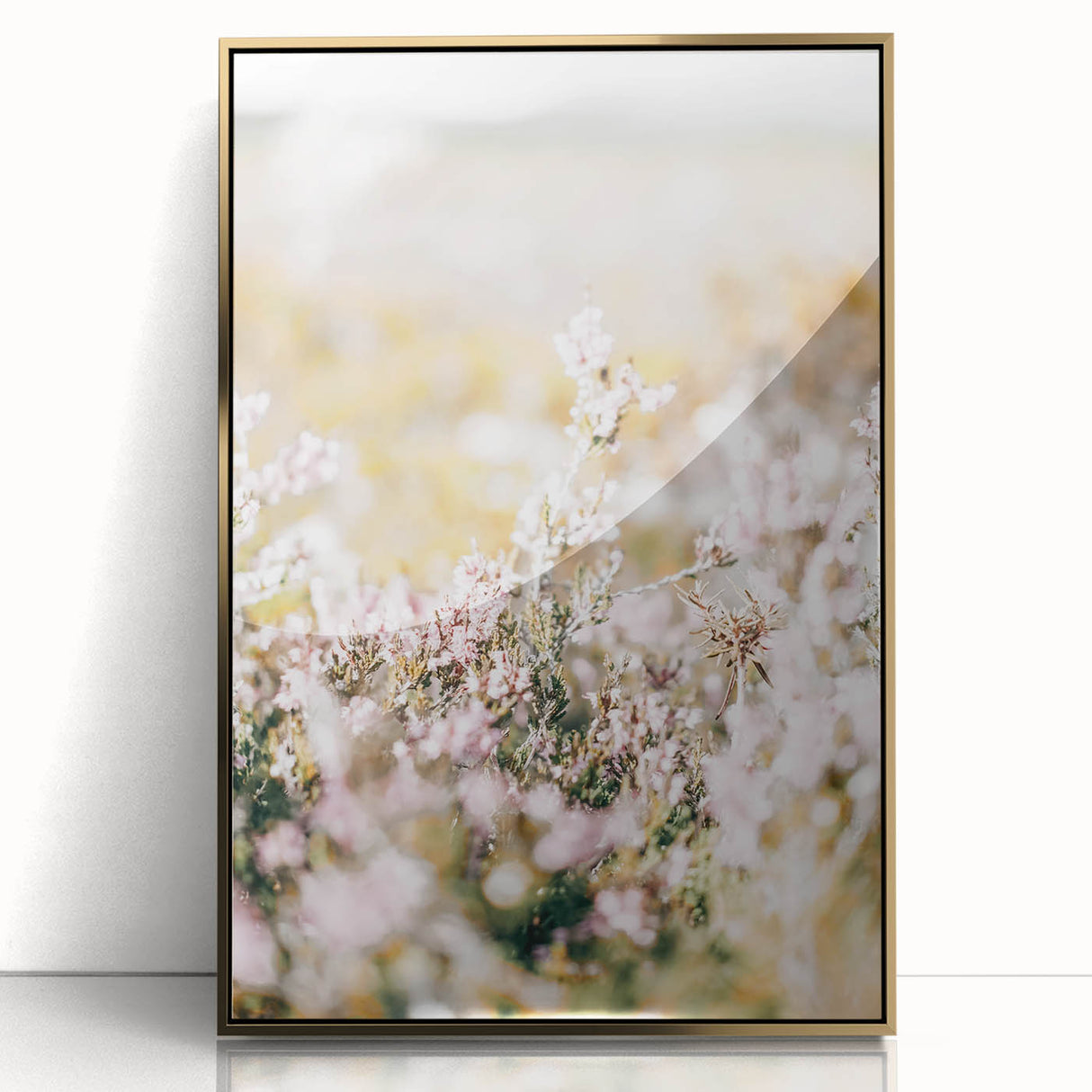 Farmhouse Wall Art - Soft Floral Meadow with Vintage Rustic Charm