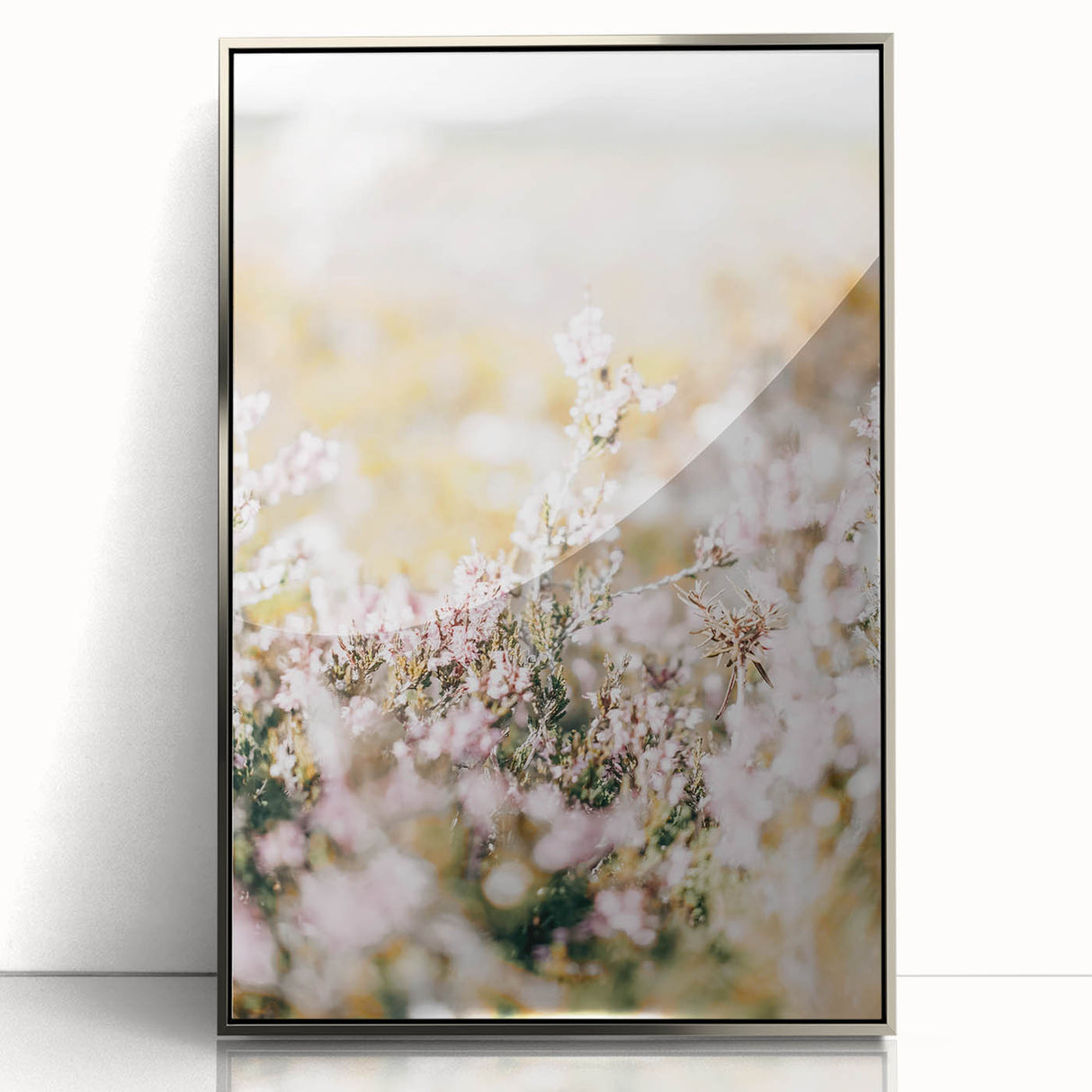 Farmhouse Wall Art - Soft Floral Meadow with Vintage Rustic Charm