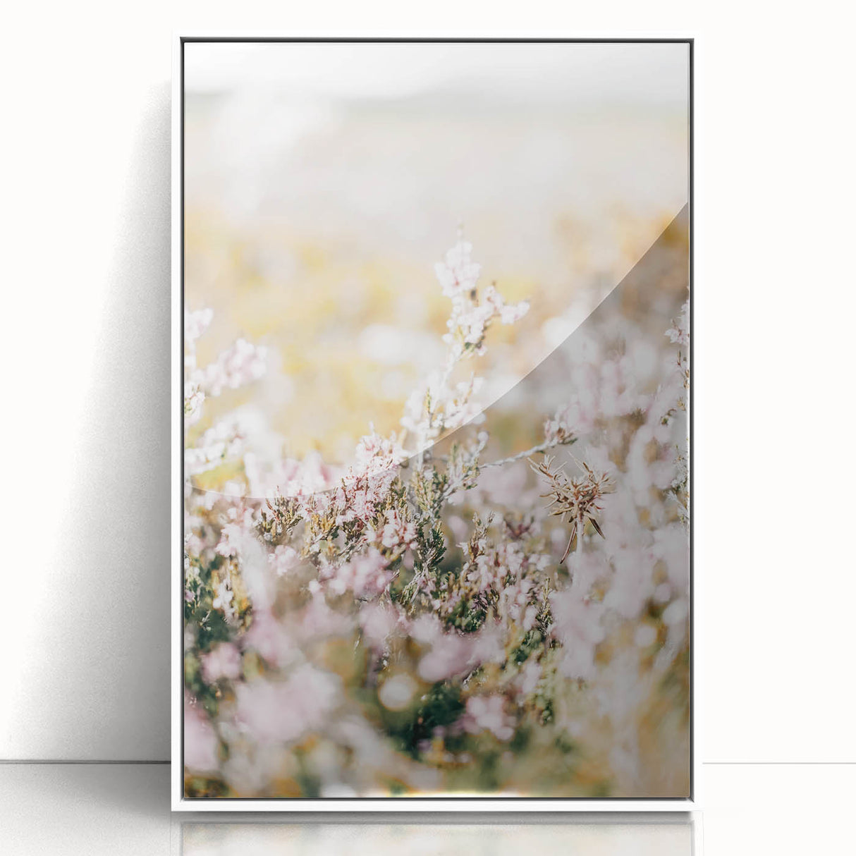 Farmhouse Wall Art - Soft Floral Meadow with Vintage Rustic Charm