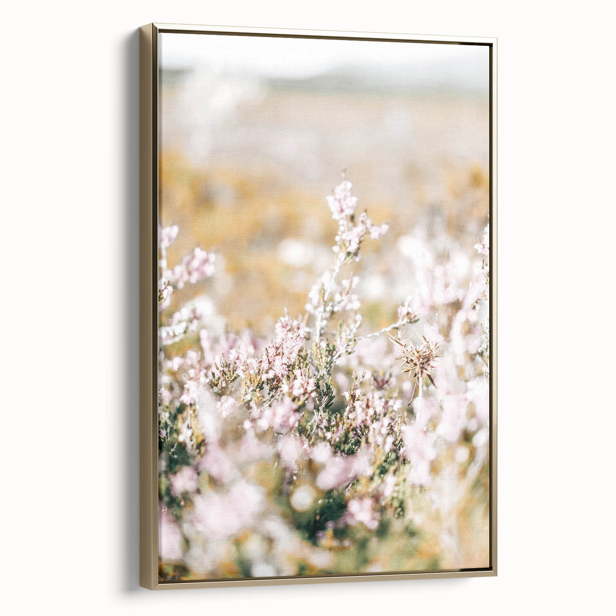 Farmhouse Wall Art - Soft Floral Meadow with Vintage Rustic Charm