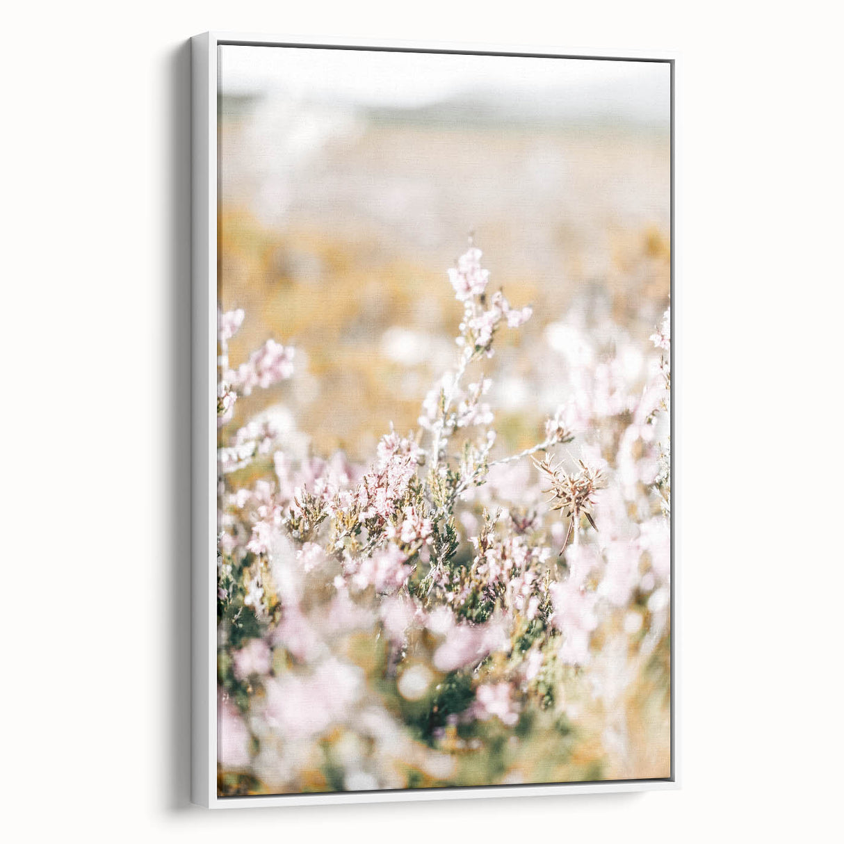 Farmhouse Wall Art - Soft Floral Meadow with Vintage Rustic Charm
