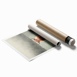 Farmhouse Wall Art - Highland Cow in Misty Field Country Style Decor