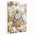 Farmhouse Wall Art - Butterfly on White Flowers in Rustic Meadow Print