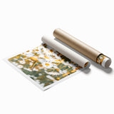 Farmhouse Wall Art - Bright Sunlit Daisies in Rustic Meadow Print