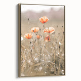 Farmhouse Wall Art - Delicate Poppies in Sunlit Meadow Print