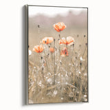 Farmhouse Wall Art - Delicate Poppies in Sunlit Meadow Print