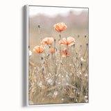 Farmhouse Wall Art - Delicate Poppies in Sunlit Meadow Print