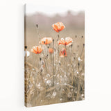 Farmhouse Wall Art - Delicate Poppies in Sunlit Meadow Print