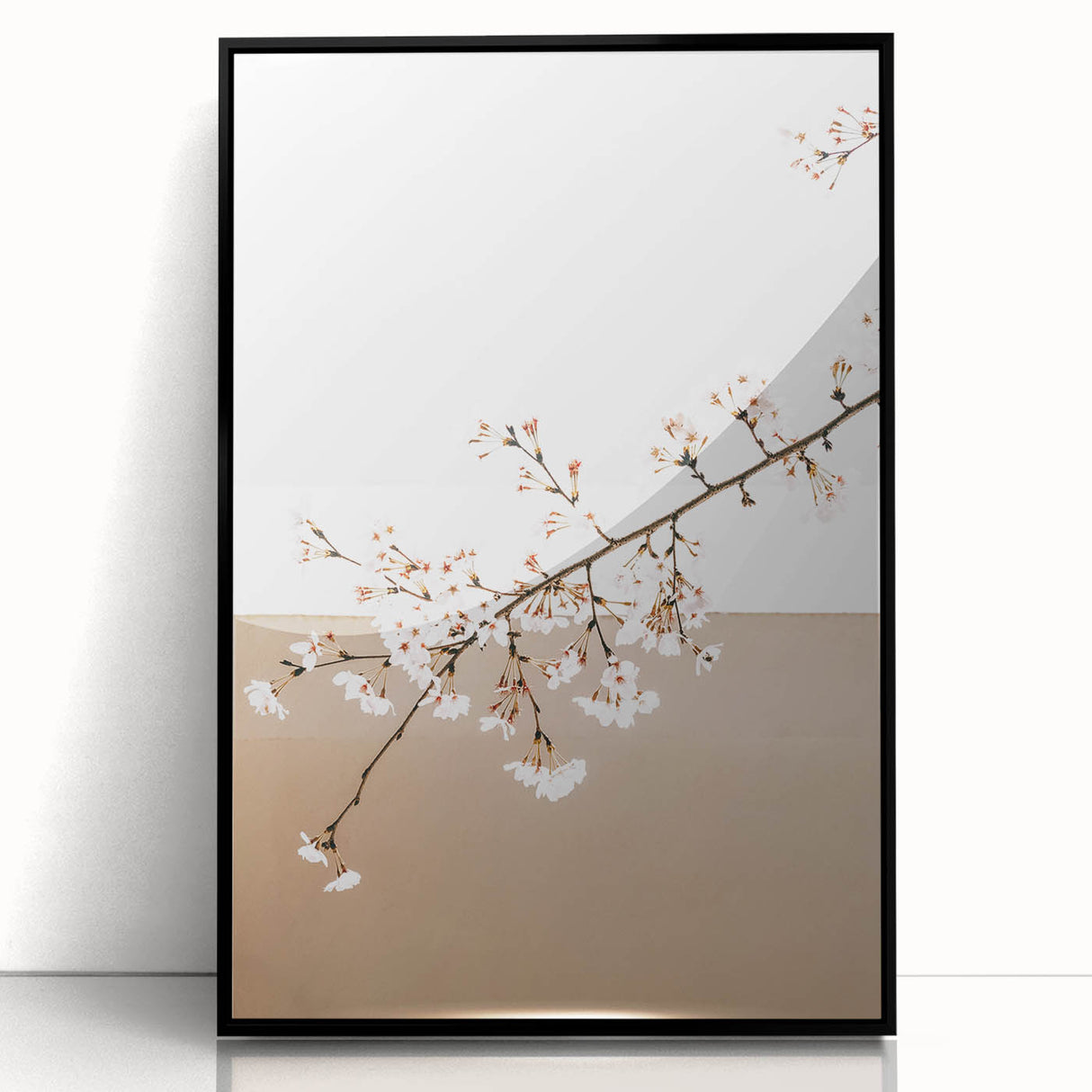 Farmhouse Wall Art - Delicate Blossom Branch in Minimalist Rustic Style