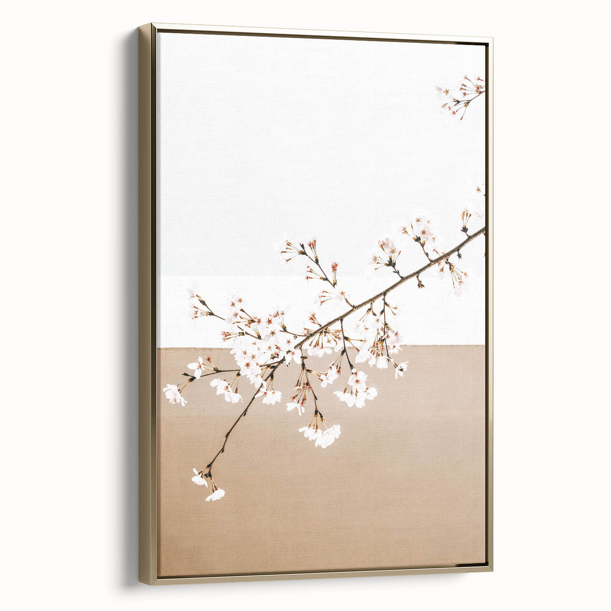 Farmhouse Wall Art - Delicate Blossom Branch in Minimalist Rustic Style