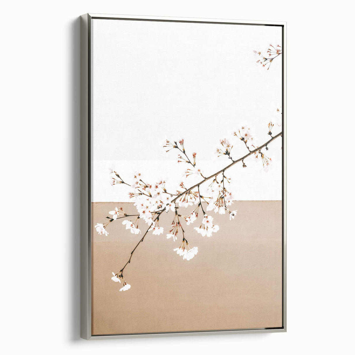 Farmhouse Wall Art - Delicate Blossom Branch in Minimalist Rustic Style