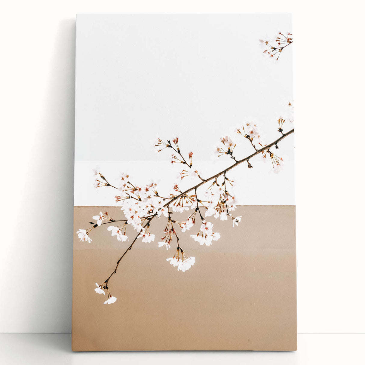 Farmhouse Wall Art - Delicate Blossom Branch in Minimalist Rustic Style