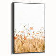 Farmhouse Wall Art - Poppies in Golden Wheat Field Rustic Style Print