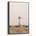 Farmhouse Wall Art - Windmill and Cattle Rustic Country Style Decor