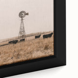 Farmhouse Wall Art - Windmill and Cattle Rustic Country Style Decor