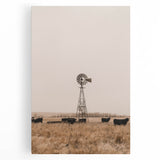 Farmhouse Wall Art - Windmill and Cattle Rustic Country Style Decor