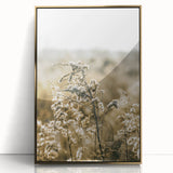 Farmhouse Wall Art - Soft Sunlit Wildflowers in Rustic Field Print