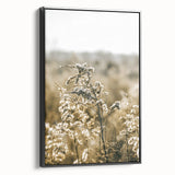 Farmhouse Wall Art - Soft Sunlit Wildflowers in Rustic Field Print
