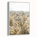 Farmhouse Wall Art - Soft Sunlit Wildflowers in Rustic Field Print
