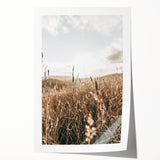 Farmhouse Wall Art - Rustic Sunset Landscape for Cozy Country Decor