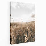 Farmhouse Wall Art - Rustic Sunset Landscape for Cozy Country Decor