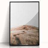 Farmhouse Wall Art - Golden Field Landscape for Rustic Country Decor