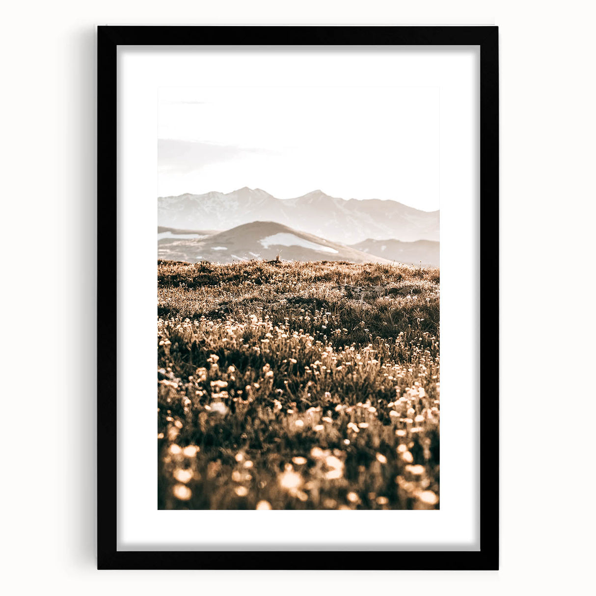 Farmhouse Wall Art - Scenic Mountain Meadow for Rustic Country Decor