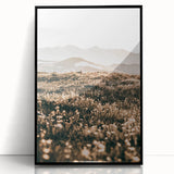 Farmhouse Wall Art - Scenic Mountain Meadow for Rustic Country Decor