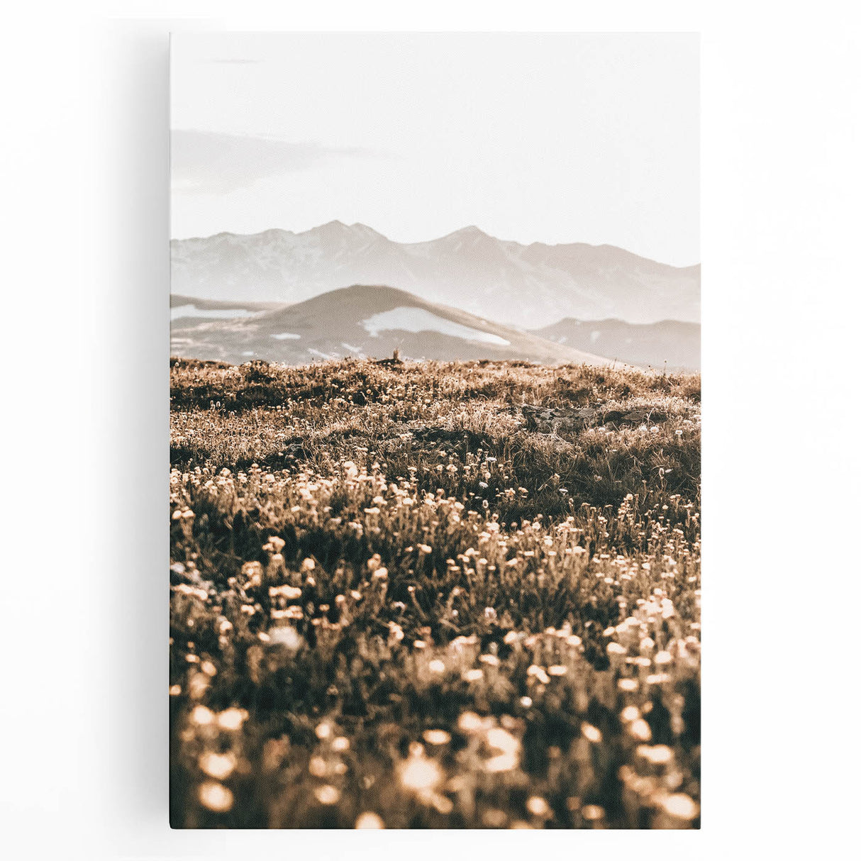 Farmhouse Wall Art - Scenic Mountain Meadow for Rustic Country Decor