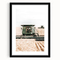Farmhouse Wall Art - Wheat Harvest with Tractor for Rustic Country Decor