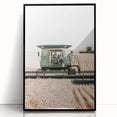 Farmhouse Wall Art - Wheat Harvest with Tractor for Rustic Country Decor