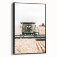 Farmhouse Wall Art - Wheat Harvest with Tractor for Rustic Country Decor