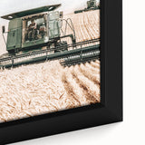 Farmhouse Wall Art - Wheat Harvest with Tractor for Rustic Country Decor
