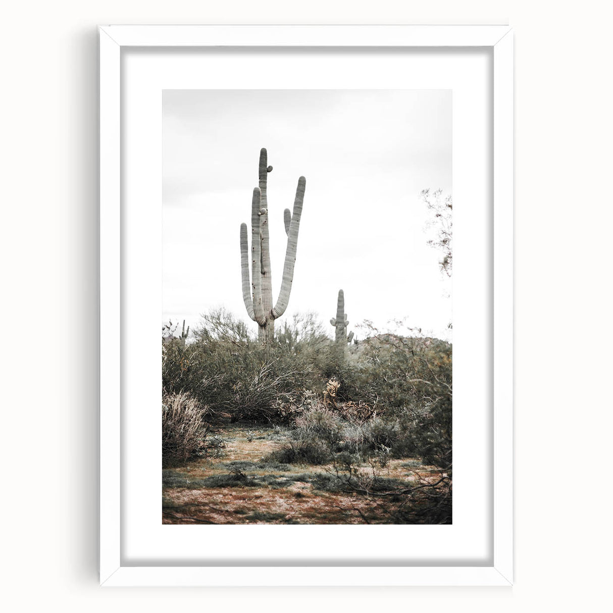 Farmhouse Wall Art - Desert Cactus Scene for Rustic Country Decor