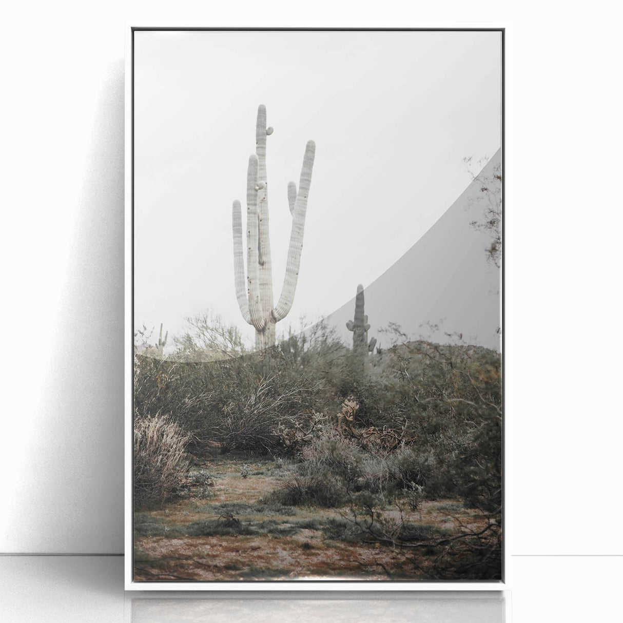 Farmhouse Wall Art - Desert Cactus Scene for Rustic Country Decor