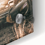 Farmhouse Wall Art - Harvest Tractor in Field for Rustic Country Decor